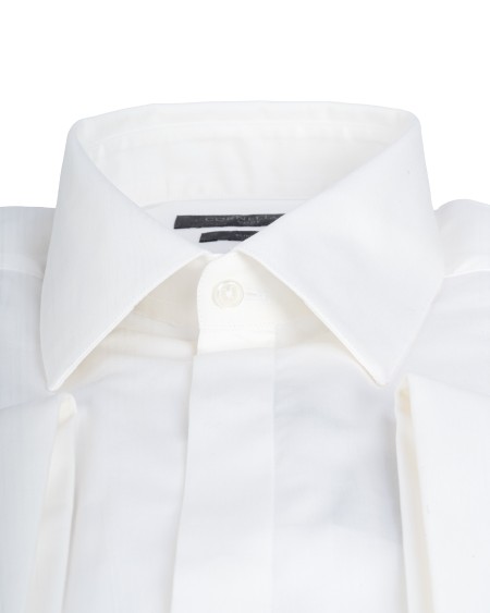 Shop CORNELIANI  Shirt: Corneliani cotton shirt, cream, with cufflinks.
Slim fit.
Concealed button placket.
Composition: 100% cotton.
Made in Romania.. 91P900 3191102-080